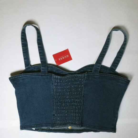 GUESS Denim Cropped Top - Picture 6 of 8